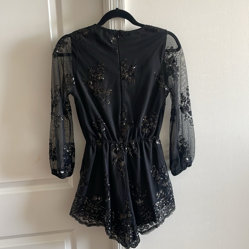 Revolve Sequin Romper Size S - image 2